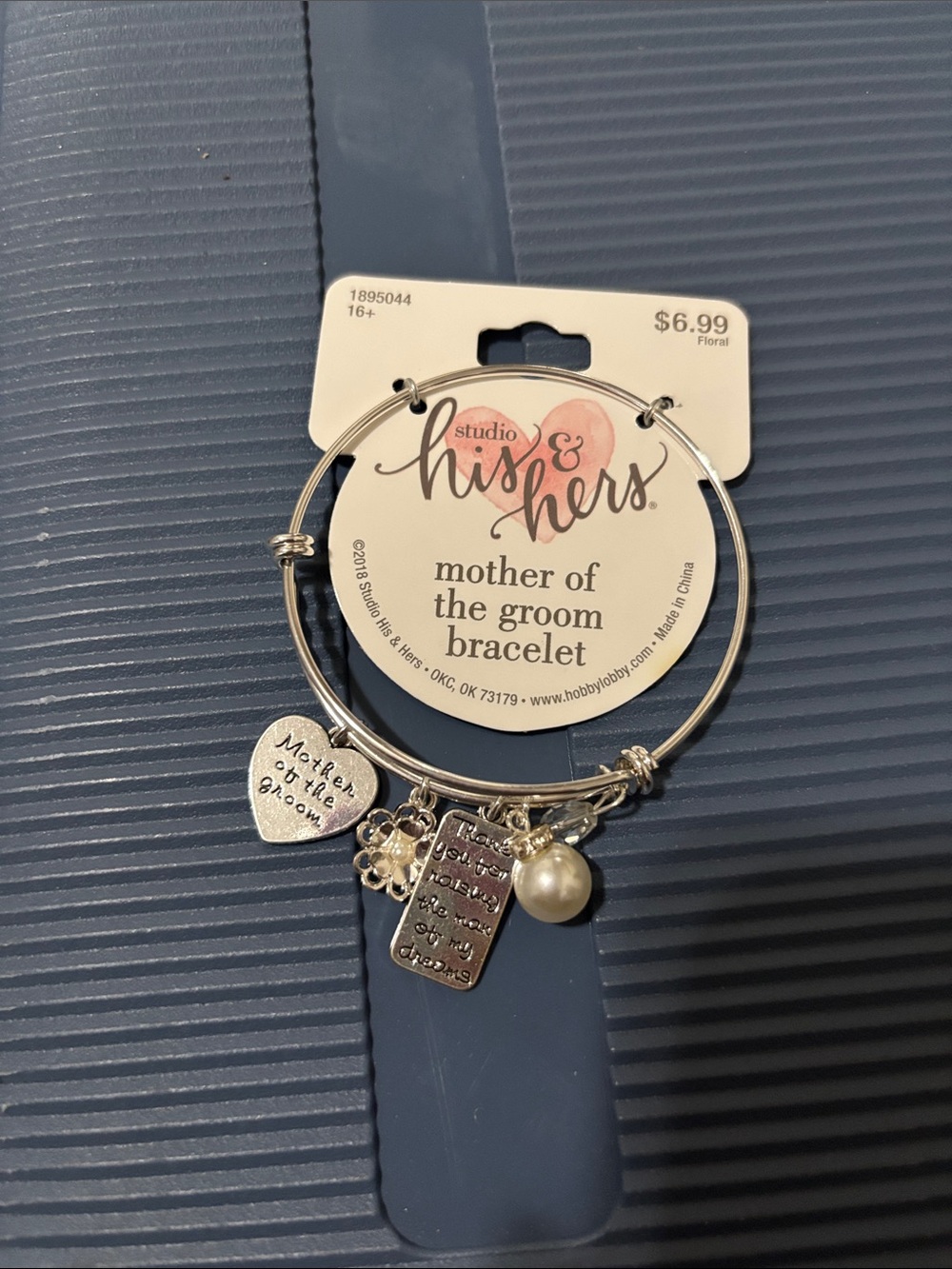 Studio His & Hers "Mother of the Groom" Silver Charm Bracelet
